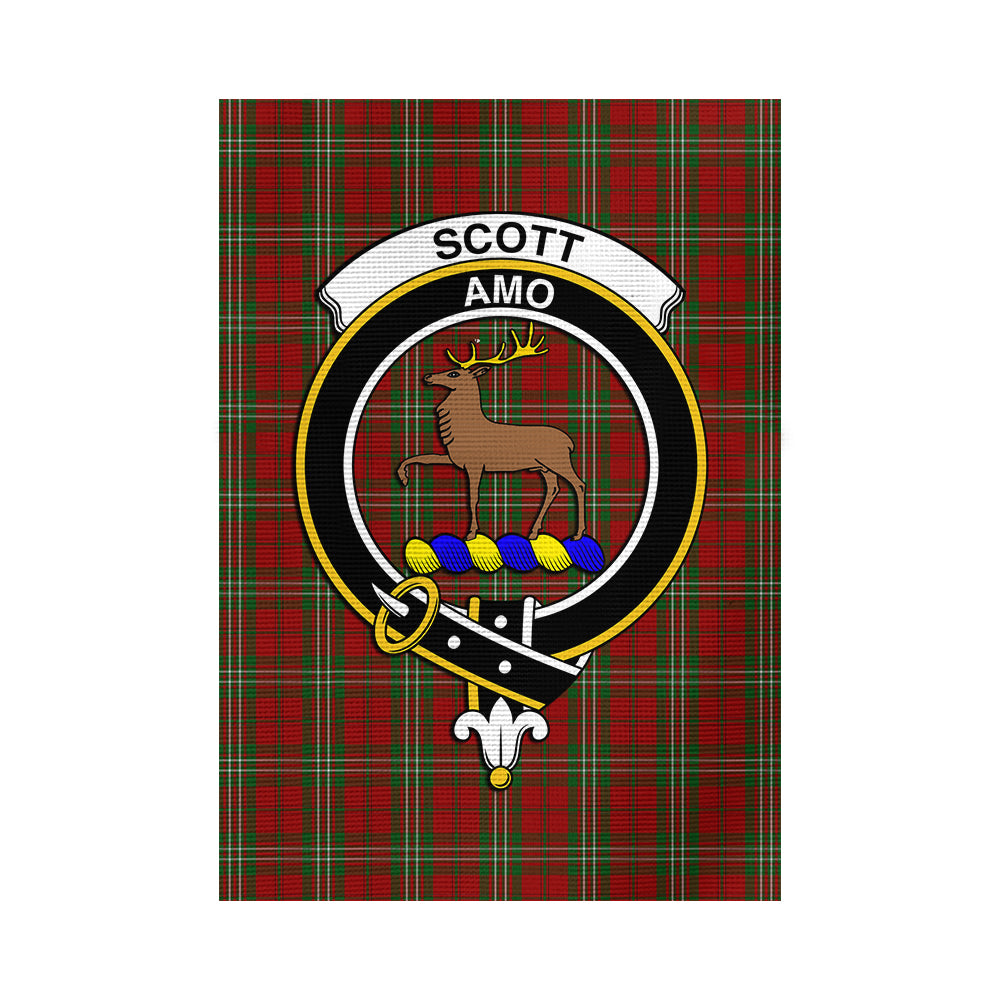 scott-tartan-flag-with-family-crest