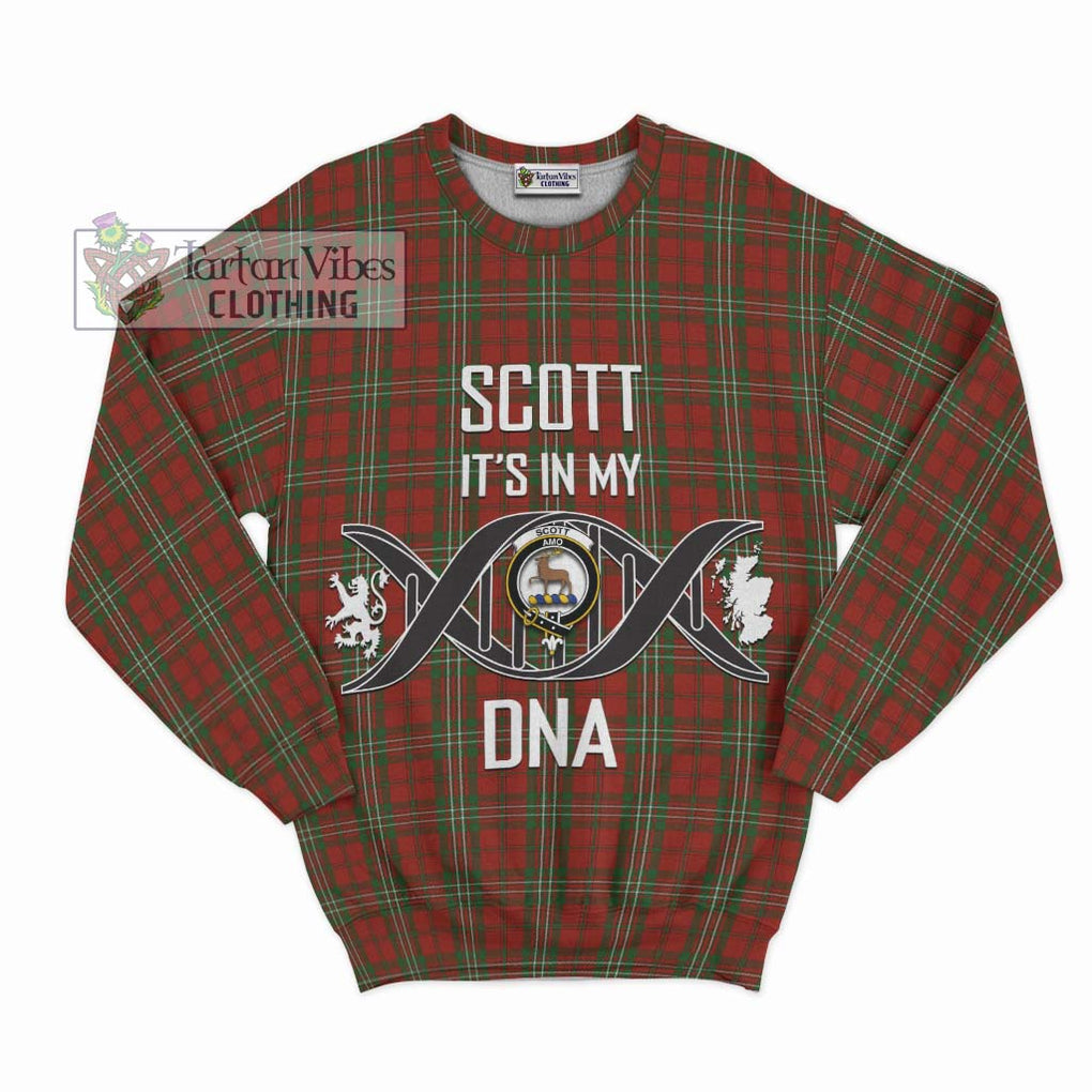 Scott Tartan Sweatshirt with Family Crest DNA In Me Style - Tartanvibesclothing Shop