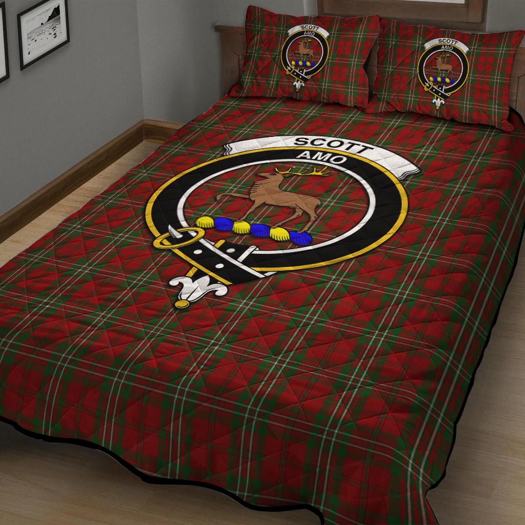 Scott Tartan Quilt Bed Set with Family Crest - Tartan Vibes Clothing