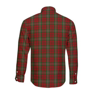 Scott Tartan Long Sleeve Button Up Shirt with Family Crest