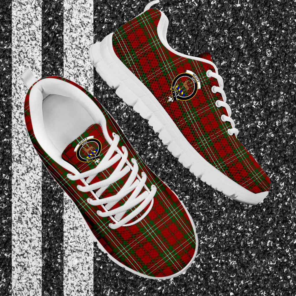 Scott Tartan Sneakers with Family Crest - Tartan Vibes Clothing