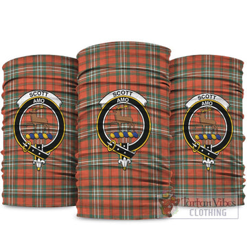 Scott Ancient Tartan Neck Gaiters, Tartan Bandanas, Tartan Head Band with Family Crest