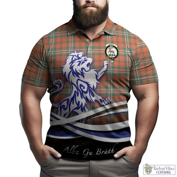 Scott Ancient Tartan Polo Shirt with Alba Gu Brath Regal Lion Emblem