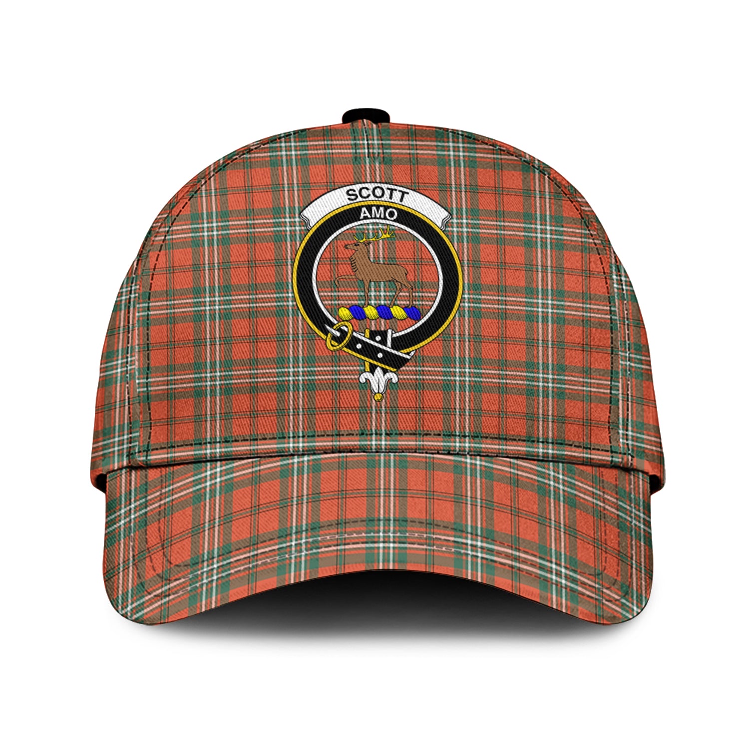 Scott Ancient Tartan Classic Cap with Family Crest Classic Cap Universal Fit - Tartan Vibes Clothing