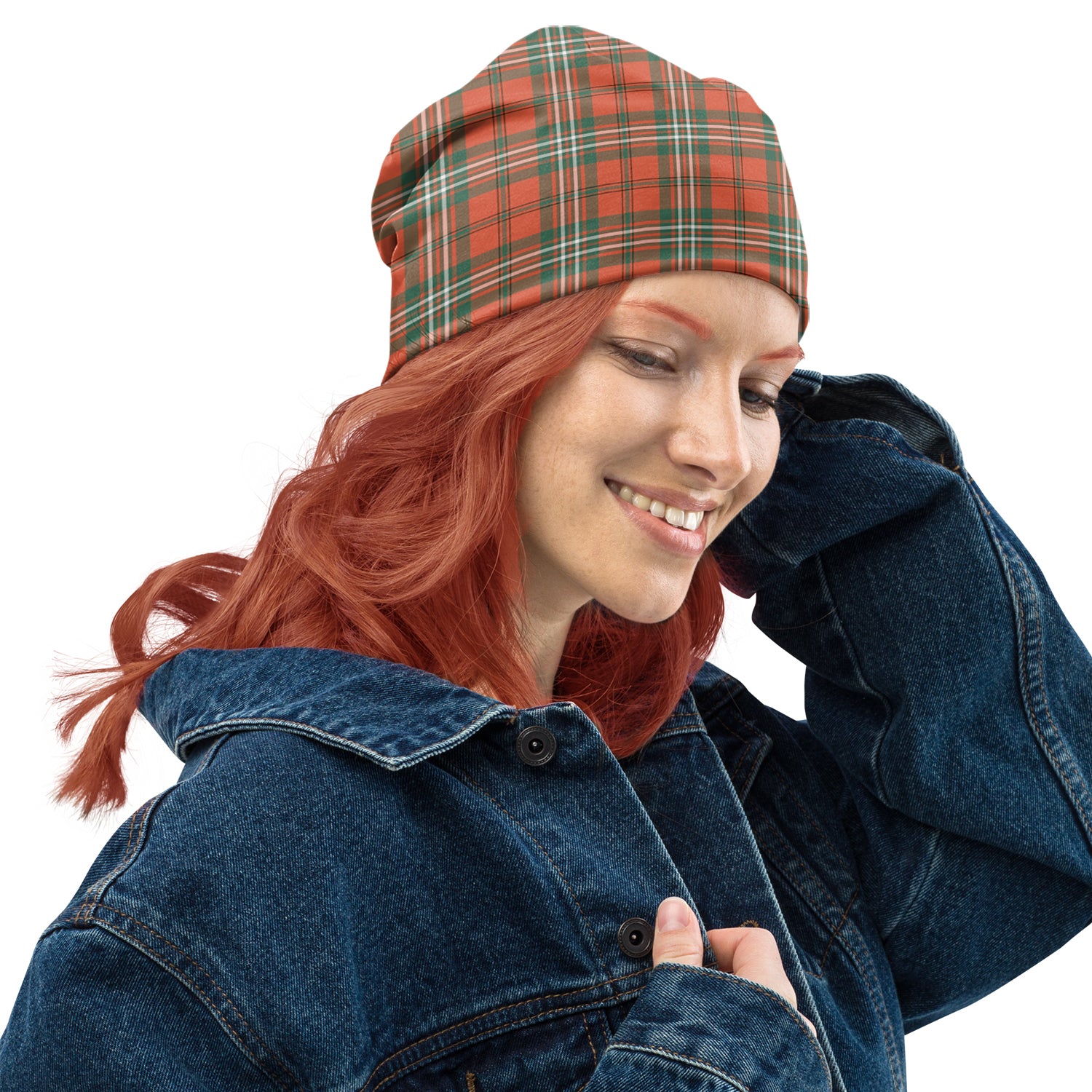 Scott Ancient Tartan Beanies Hat One Size 10.5*10.2 inches - Tartan Vibes Clothing