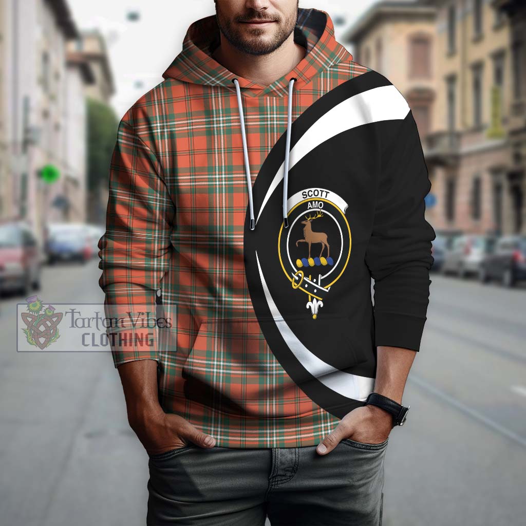 Scott Ancient Tartan Hoodie with Family Crest Circle Style Zip Hoodie - Tartan Vibes Clothing