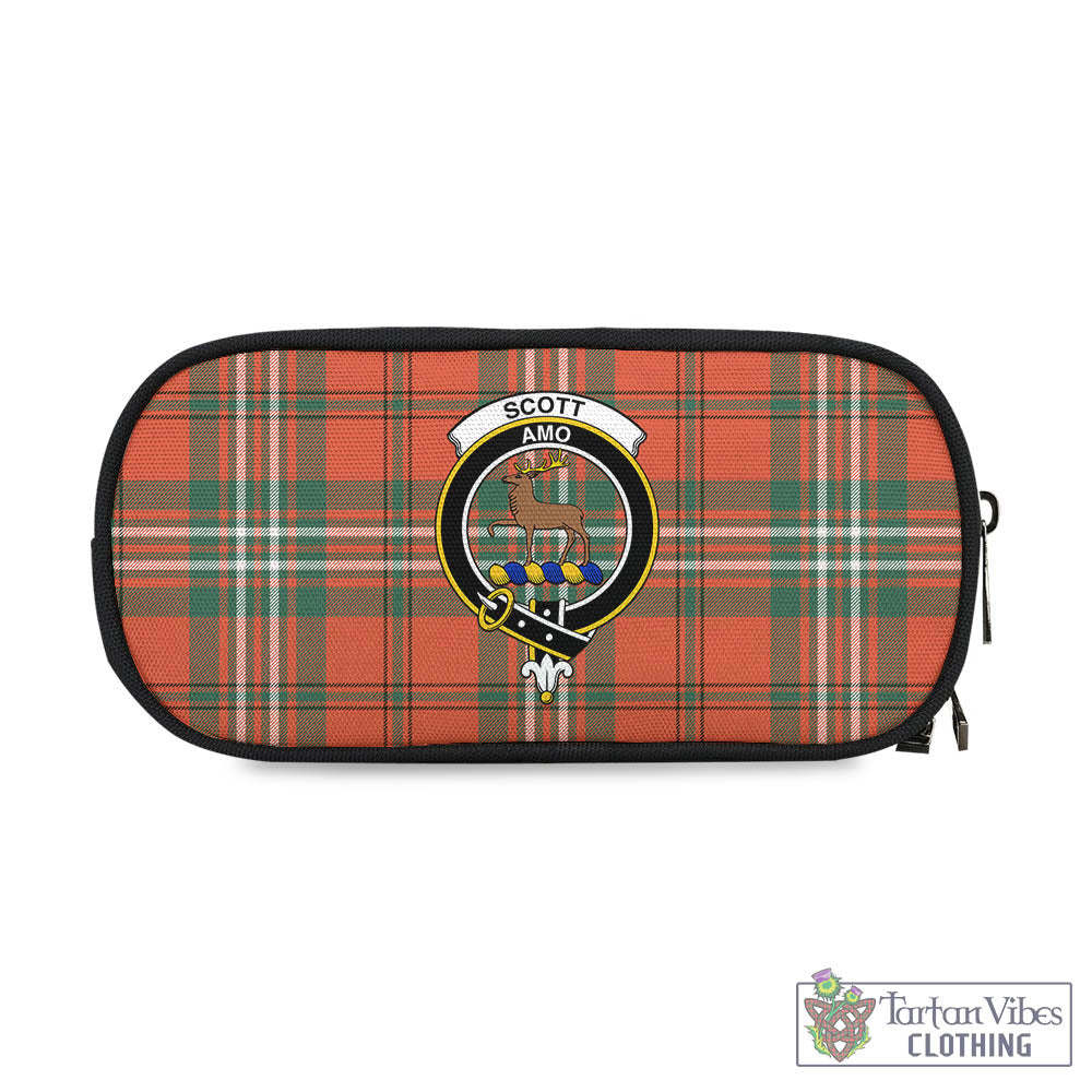 Tartan Vibes Clothing Scott Ancient Tartan Pen and Pencil Case with Family Crest