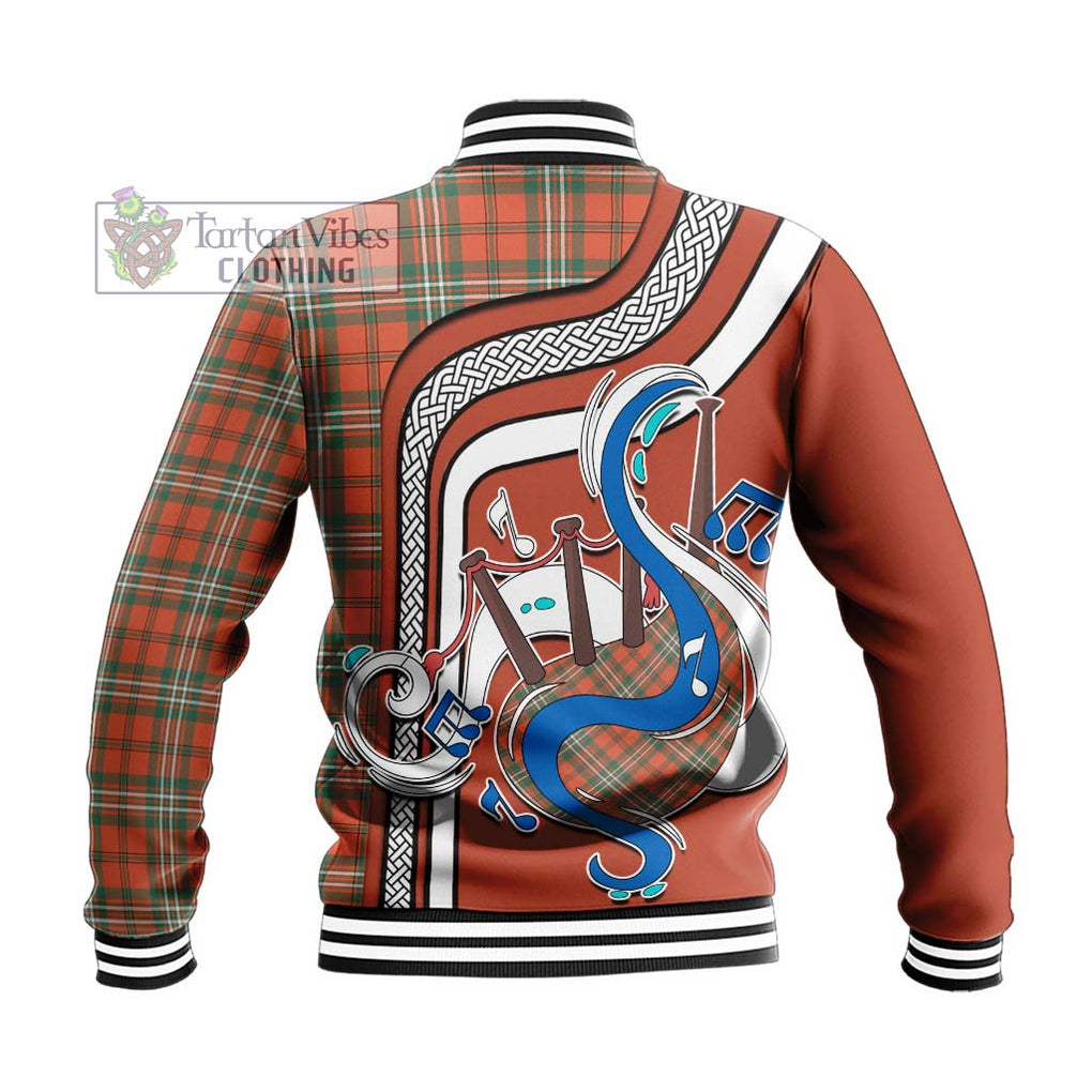 Tartan Vibes Clothing Scott Ancient Tartan Baseball Jacket with Epic Bagpipe Style