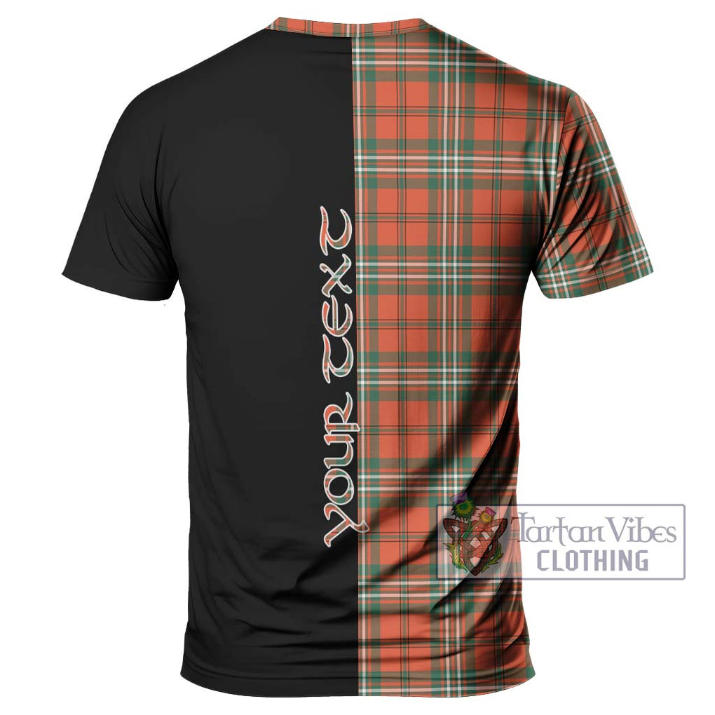 Scott Ancient Tartan T-Shirt with Family Crest and Half Of Me Style - Tartanvibesclothing Shop