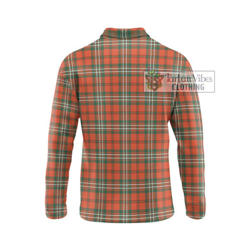 Scott Ancient Tartan Long Sleeve Polo Shirt with Family Crest DNA In Me Style