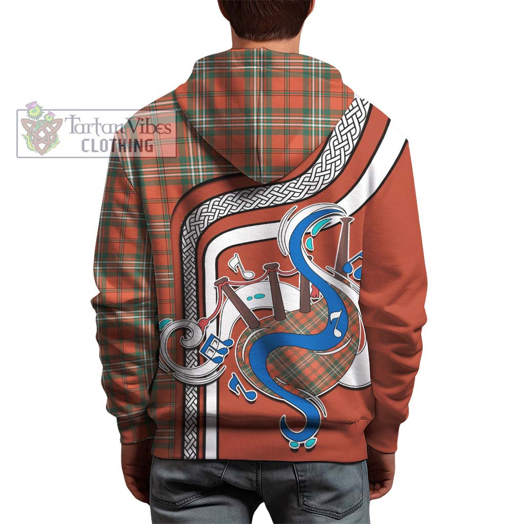 Scott Ancient Tartan Hoodie with Epic Bagpipe Style - Tartanvibesclothing Shop