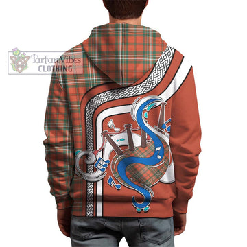 Scott Ancient Tartan Hoodie with Epic Bagpipe Style