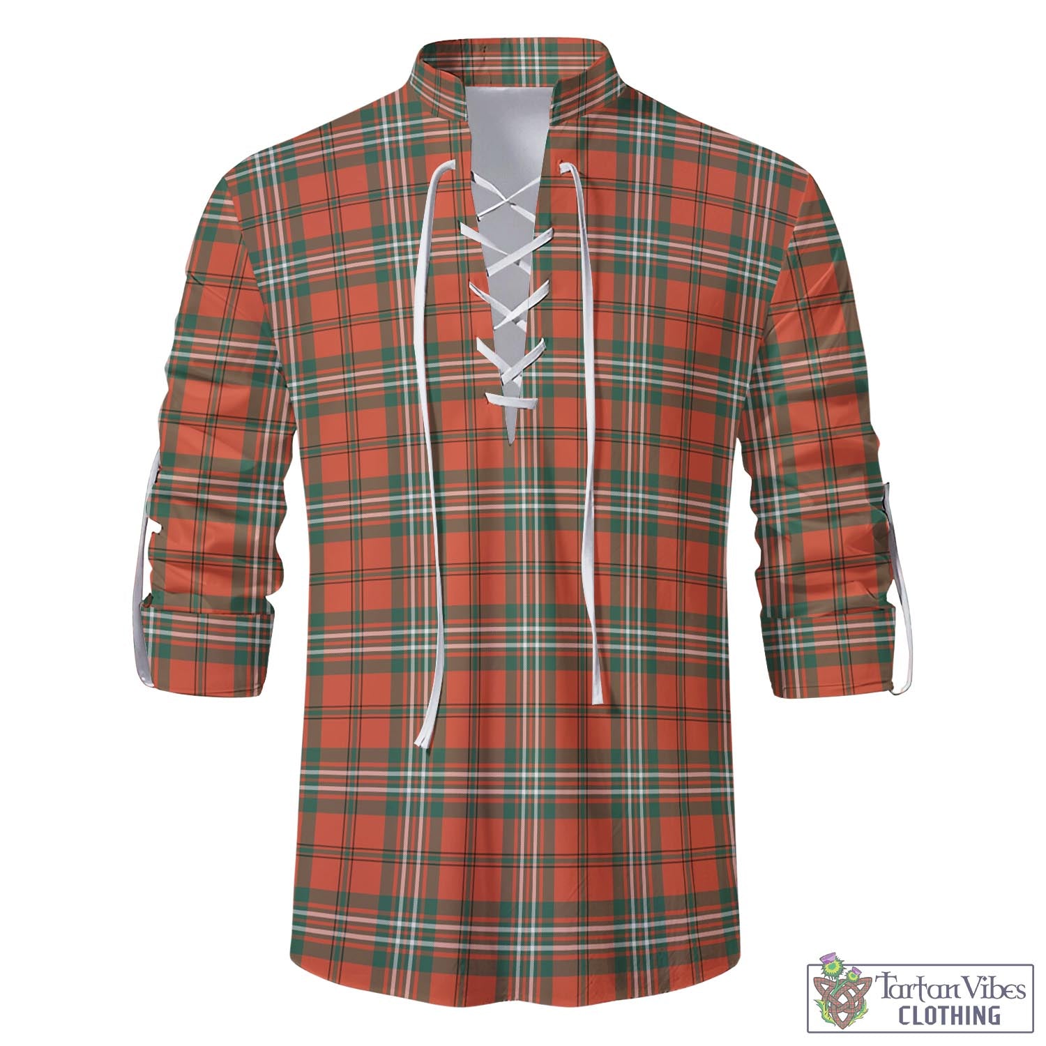 Tartan Vibes Clothing Scott Ancient Tartan Men's Scottish Traditional Jacobite Ghillie Kilt Shirt