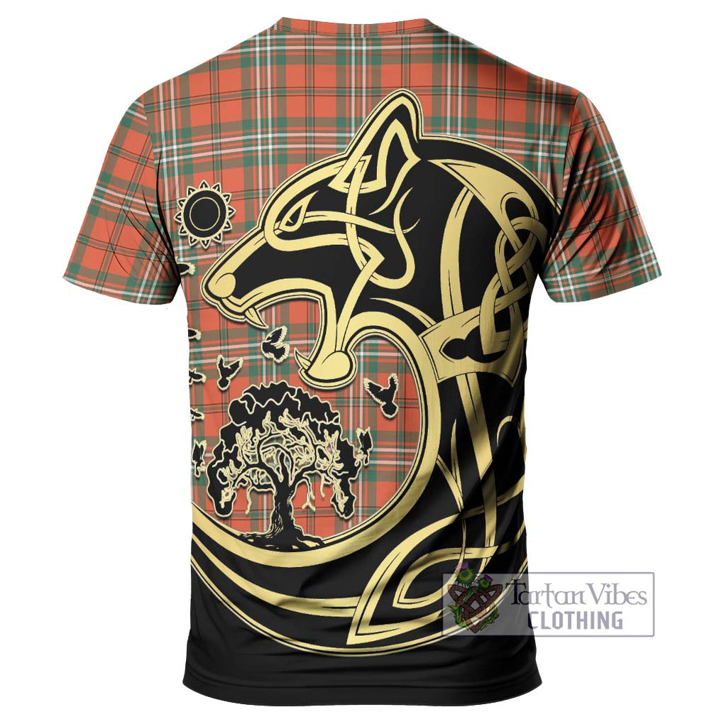 Scott Ancient Tartan T-Shirt with Family Crest Celtic Wolf Style - Tartan Vibes Clothing