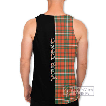 Scott Ancient Tartan Men's Tank Top with Family Crest and Half Of Me Style