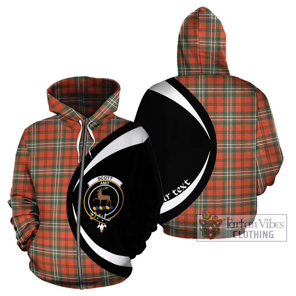 Scott Ancient Tartan Hoodie with Family Crest Circle Style - Tartan Vibes Clothing