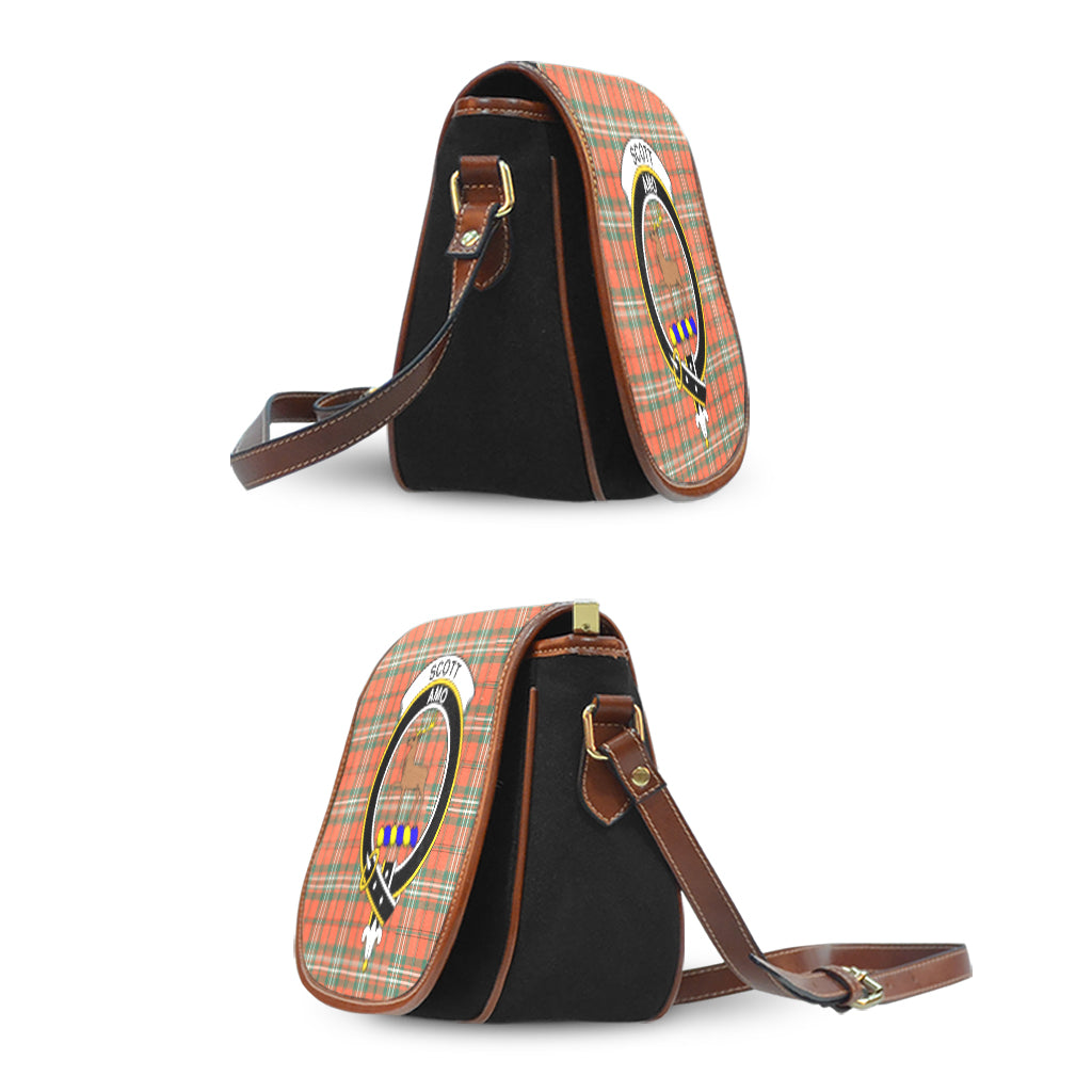 Scott Ancient Tartan Saddle Bag with Family Crest - Tartan Vibes Clothing