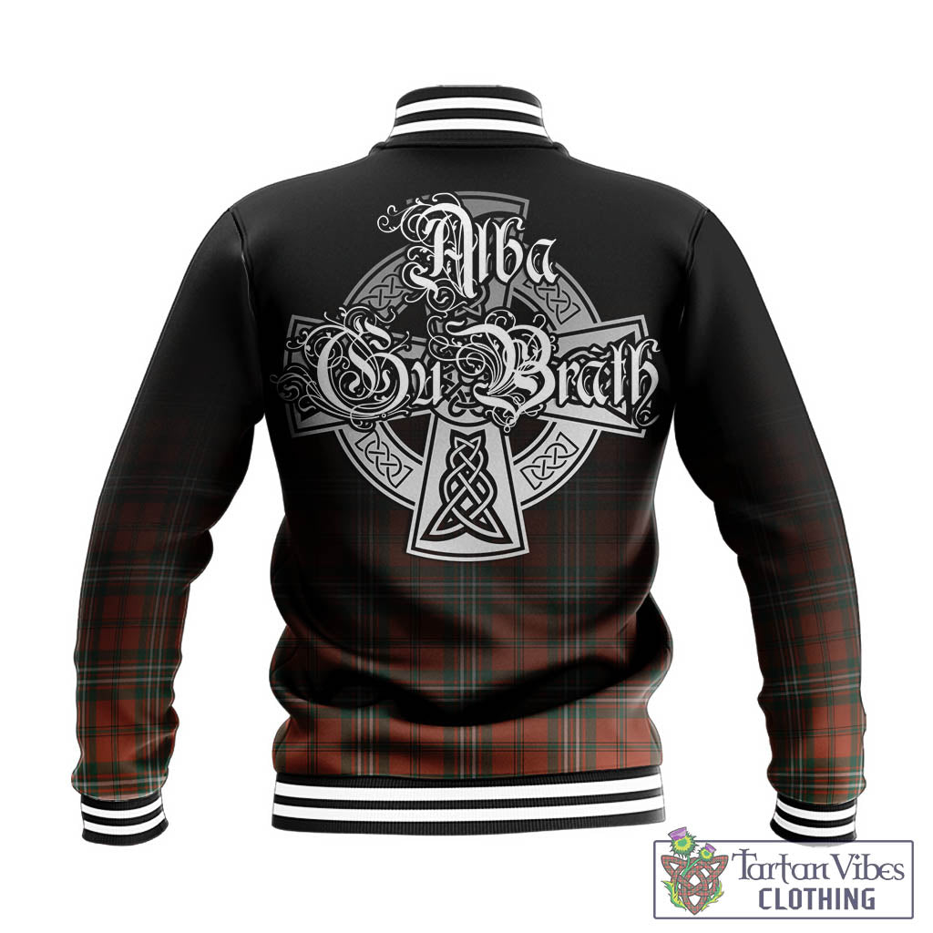 Tartan Vibes Clothing Scott Ancient Tartan Baseball Jacket Featuring Alba Gu Brath Family Crest Celtic Inspired