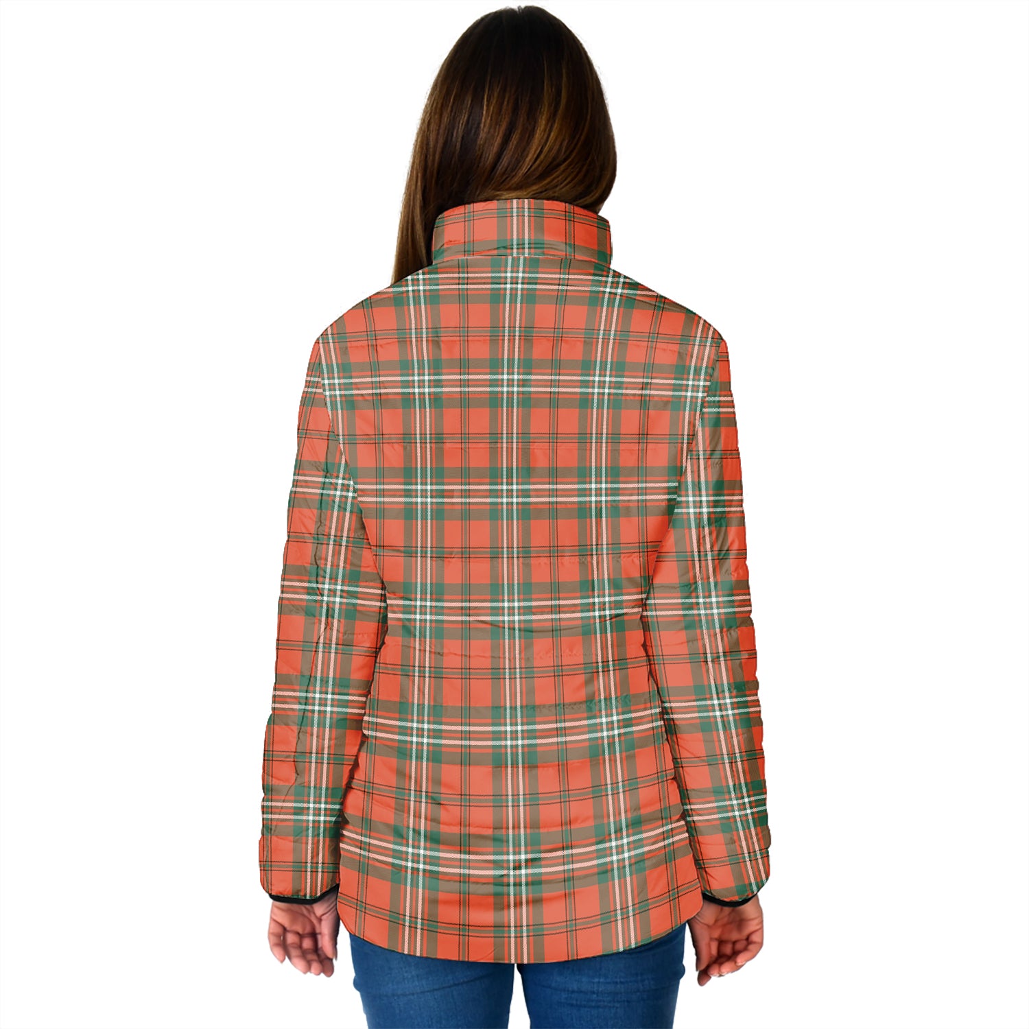 Scott Ancient Tartan Padded Jacket with Family Crest - Tartan Vibes Clothing