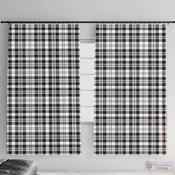 Scott Black White Tartan Window Curtain