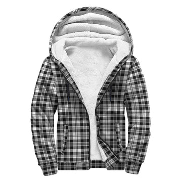 Scott Black White Tartan Sherpa Hoodie