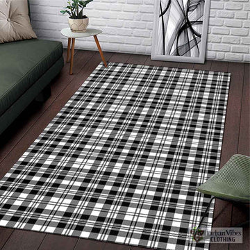 Scott Black White Tartan Area Rug