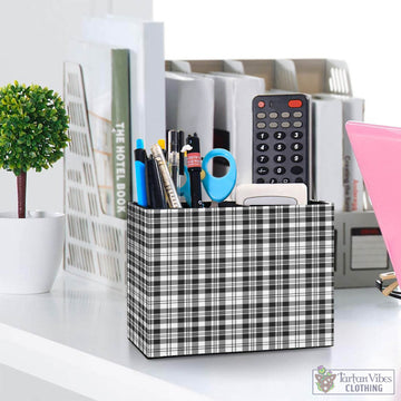 Scott Black White Tartan Pen Holder