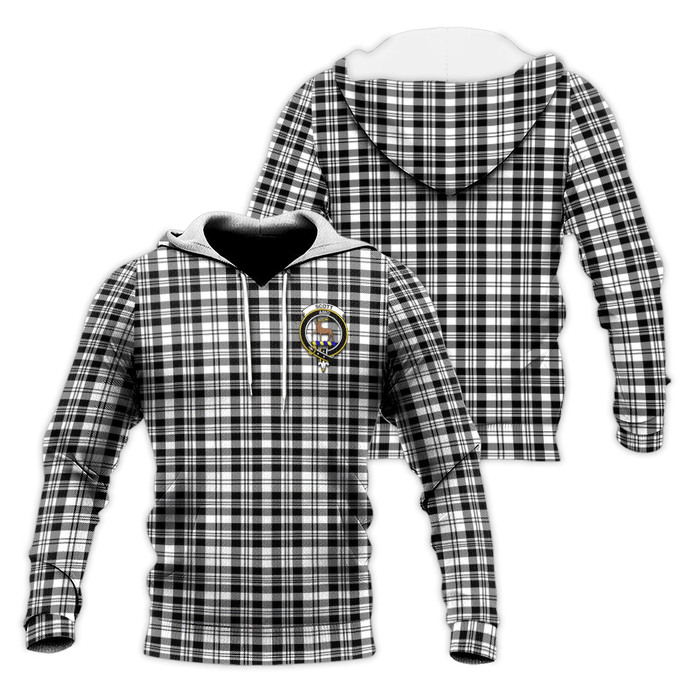 scott-black-white-tartan-knitted-hoodie-with-family-crest