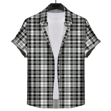 Scott Black White Tartan Short Sleeve Button Down Shirt