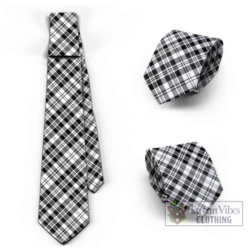 Scott Black White Tartan Classic Necktie Cross Style