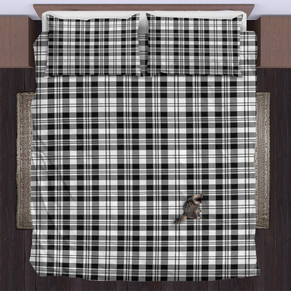 Scott Black White Tartan Bedding Set US Bedding Set - Tartan Vibes Clothing