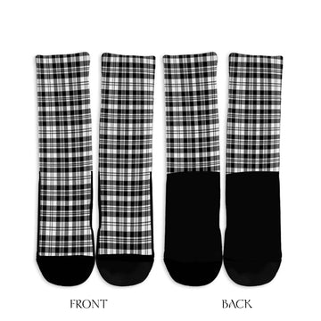 Scott Black White Tartan Crew Socks