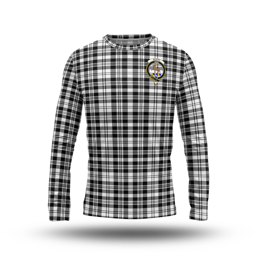 scott-black-white-tartan-long-sleeve-t-shirt-with-family-crest