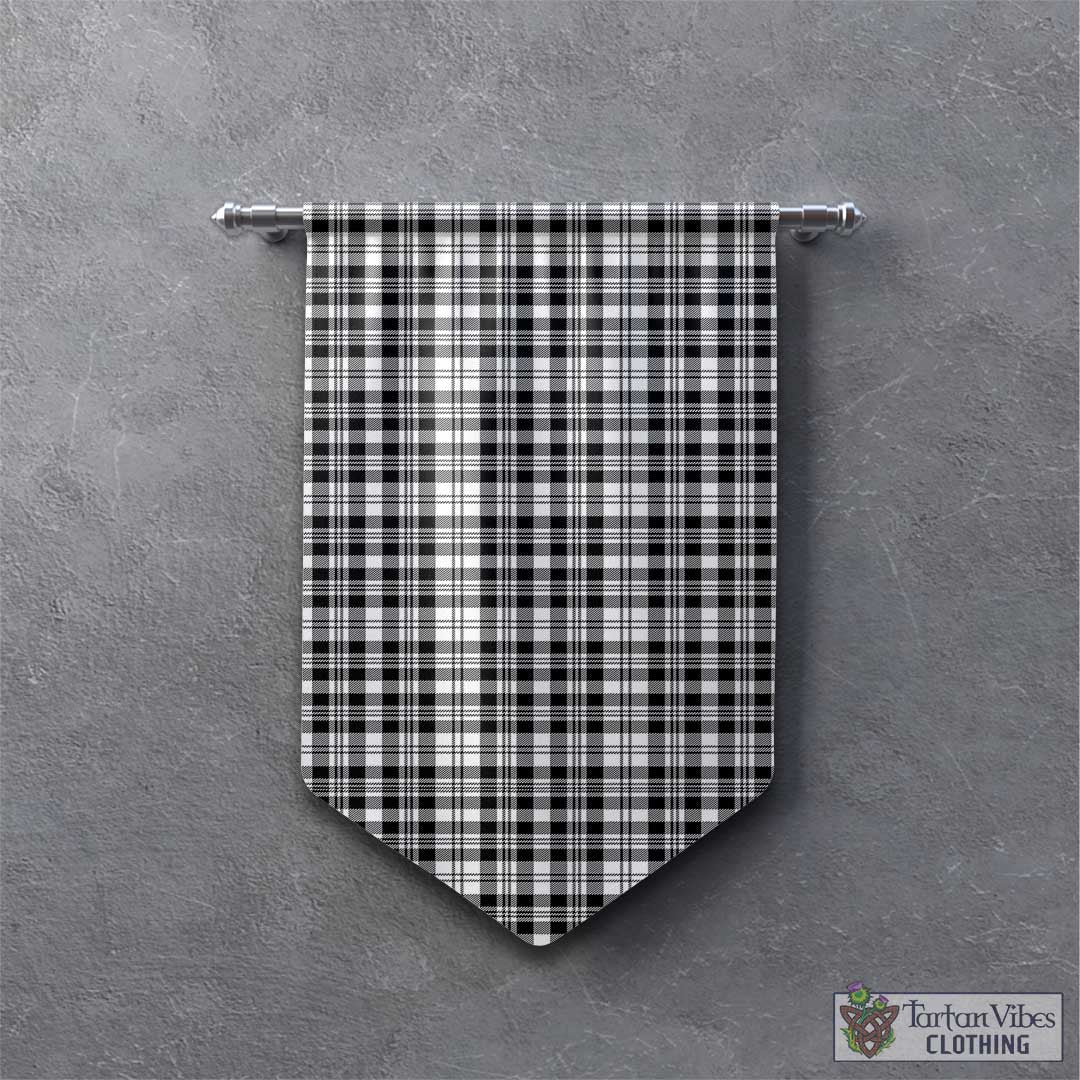 Tartan Vibes Clothing Scott Black White Tartan Gonfalon, Tartan Banner