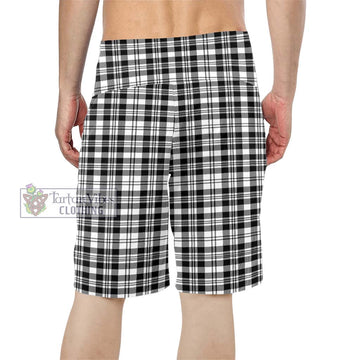 Scott Black White Tartan Men's Board Shorts