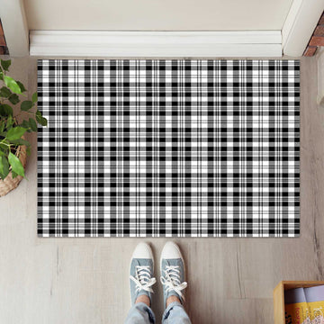 Scott Black White Tartan Door Mat