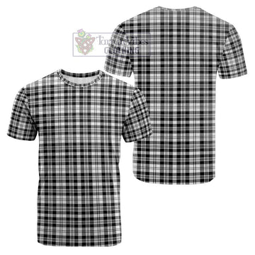 Scott Black White Tartan Cotton T-Shirt