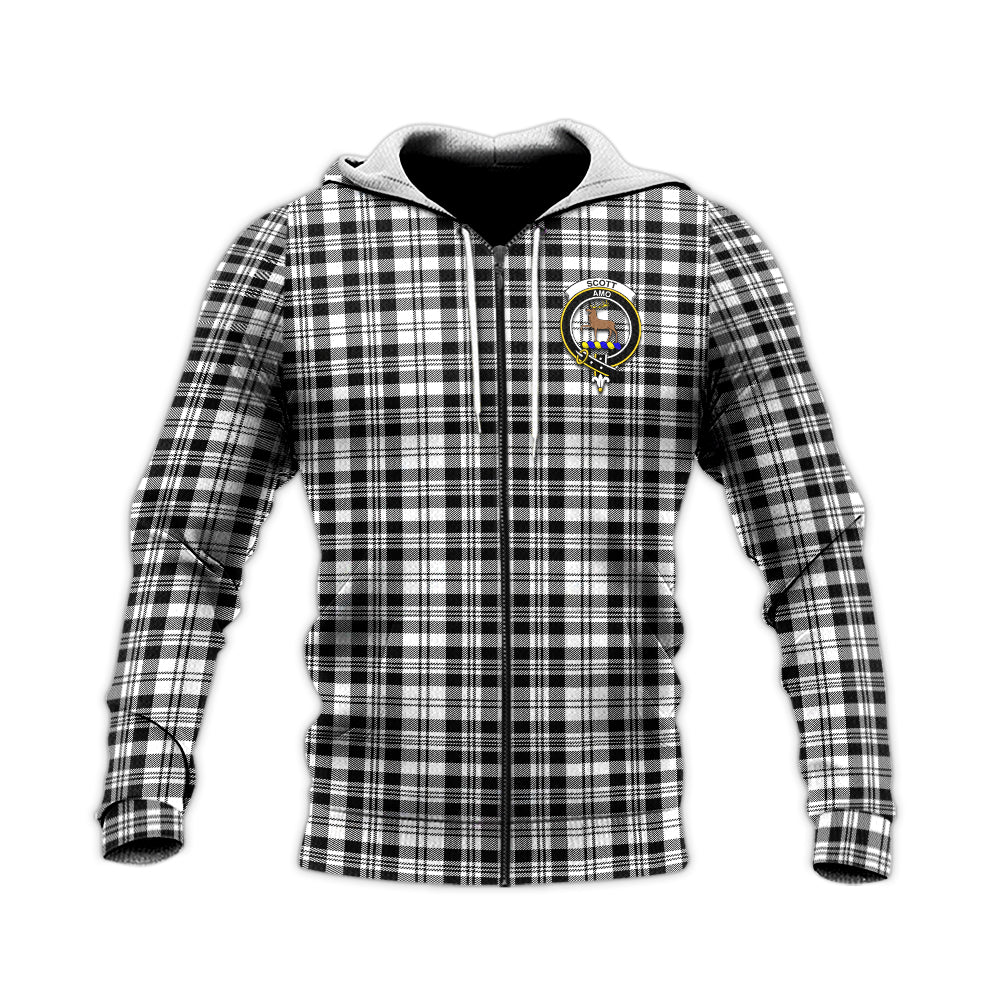 scott-black-white-tartan-knitted-hoodie-with-family-crest