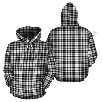 Scott Black White Tartan Cotton Hoodie