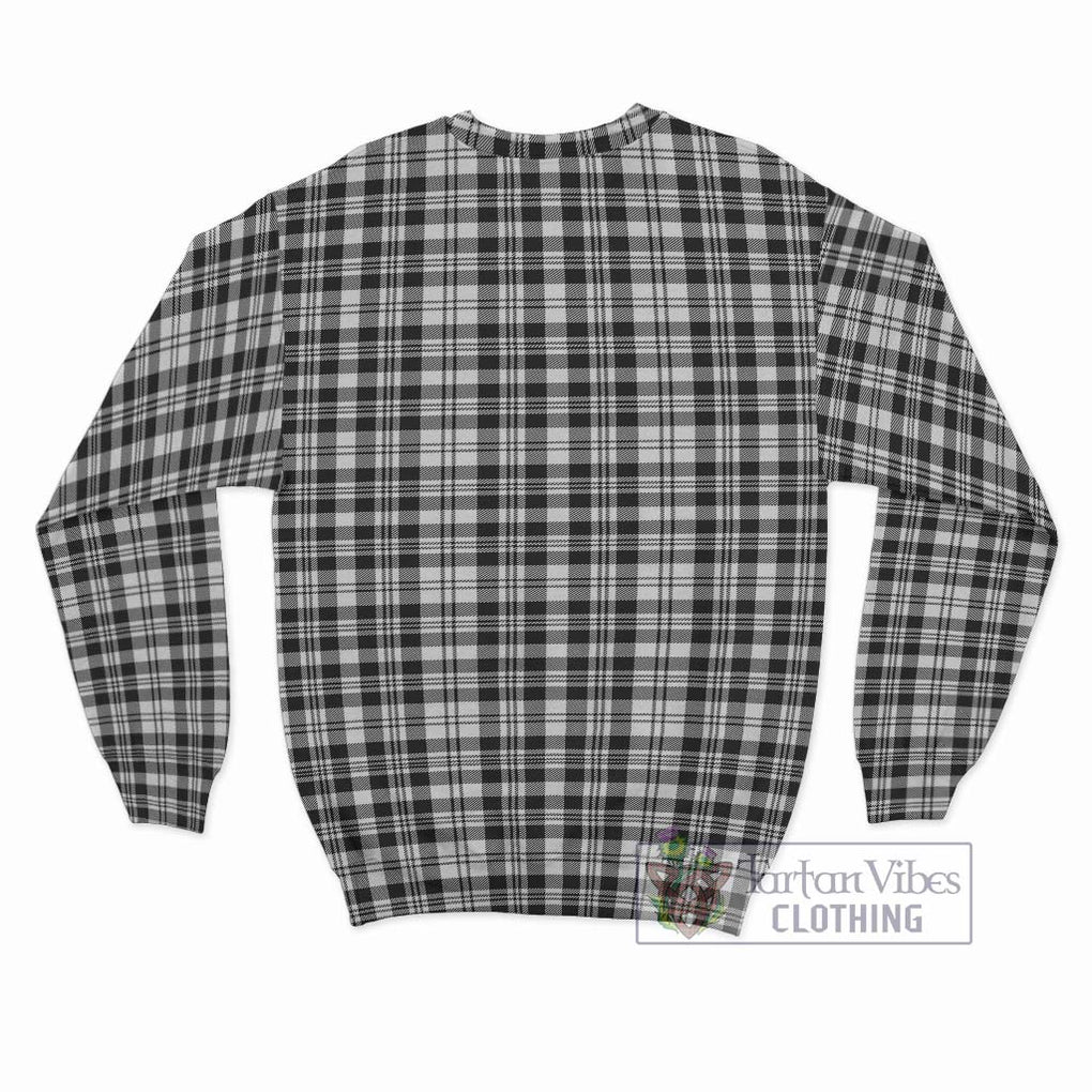 Scott Black White Tartan Sweatshirt with Family Crest DNA In Me Style - Tartanvibesclothing Shop