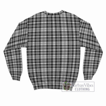 Scott Black White Tartan Sweatshirt with Family Crest DNA In Me Style