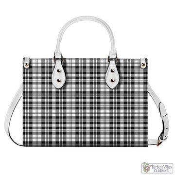 Scott Black White Tartan Luxury Leather Handbags