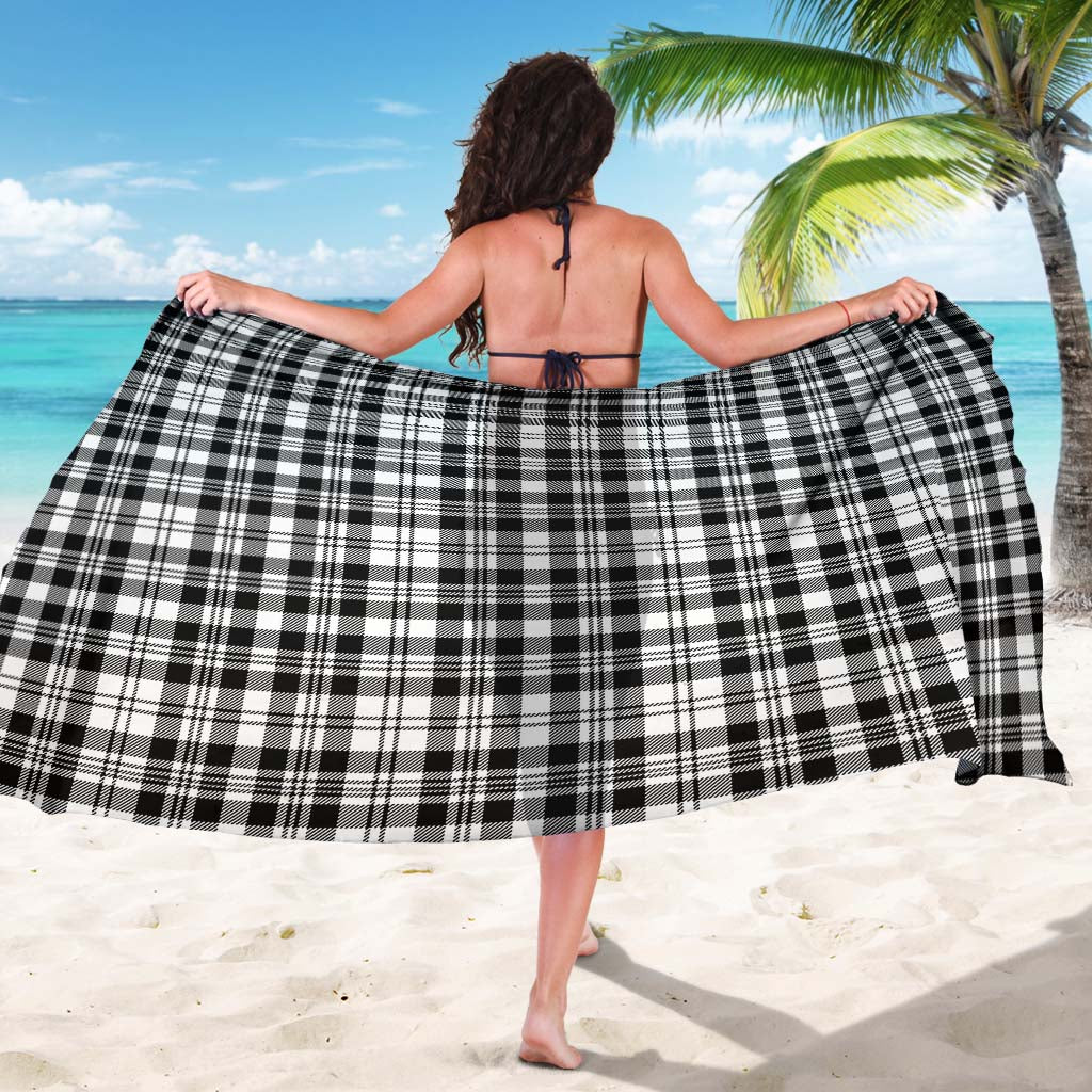 Tartan Vibes Clothing Scott Black White Tartan Sarong