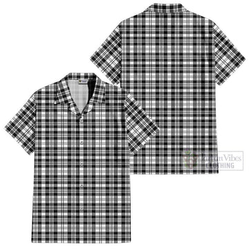 Scott Black White Tartan Cotton Hawaiian Shirt