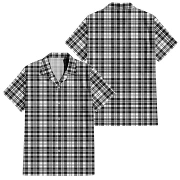 Scott Black White Tartan Short Sleeve Button Down Shirt