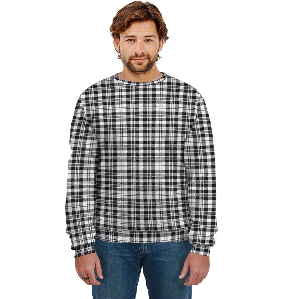 Scott Black White Tartan Sweatshirt - Tartan Vibes Clothing