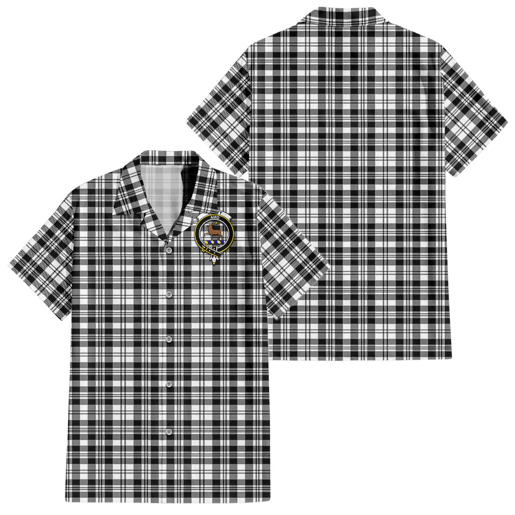 scott-black-white-tartan-short-sleeve-button-down-shirt-with-family-crest