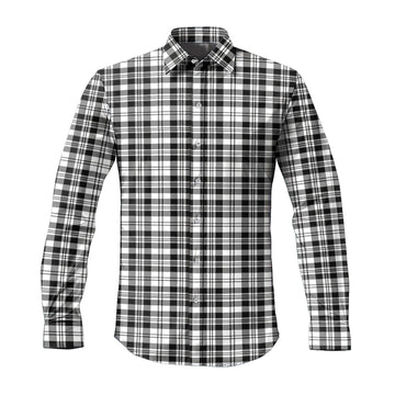 Scott Black White Tartan Long Sleeve Button Up Shirt