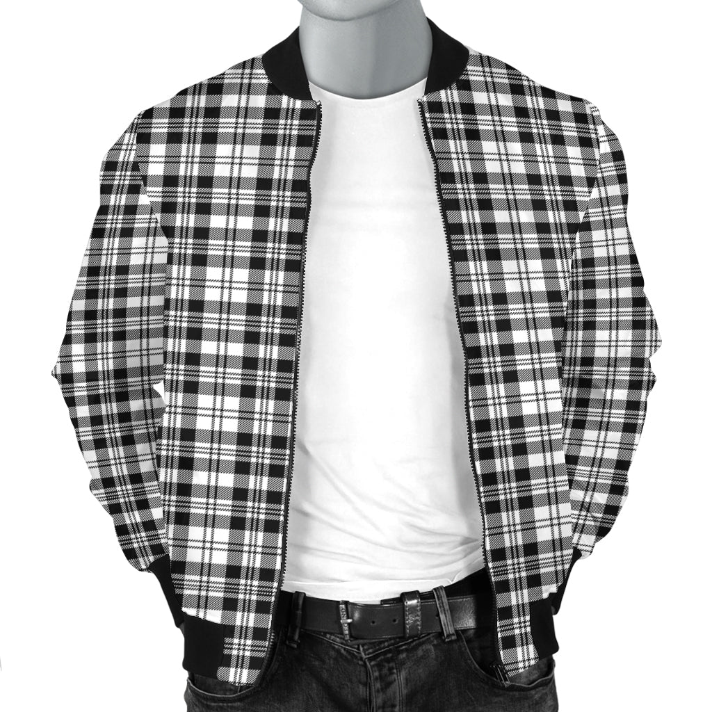 scott-black-white-tartan-bomber-jacket