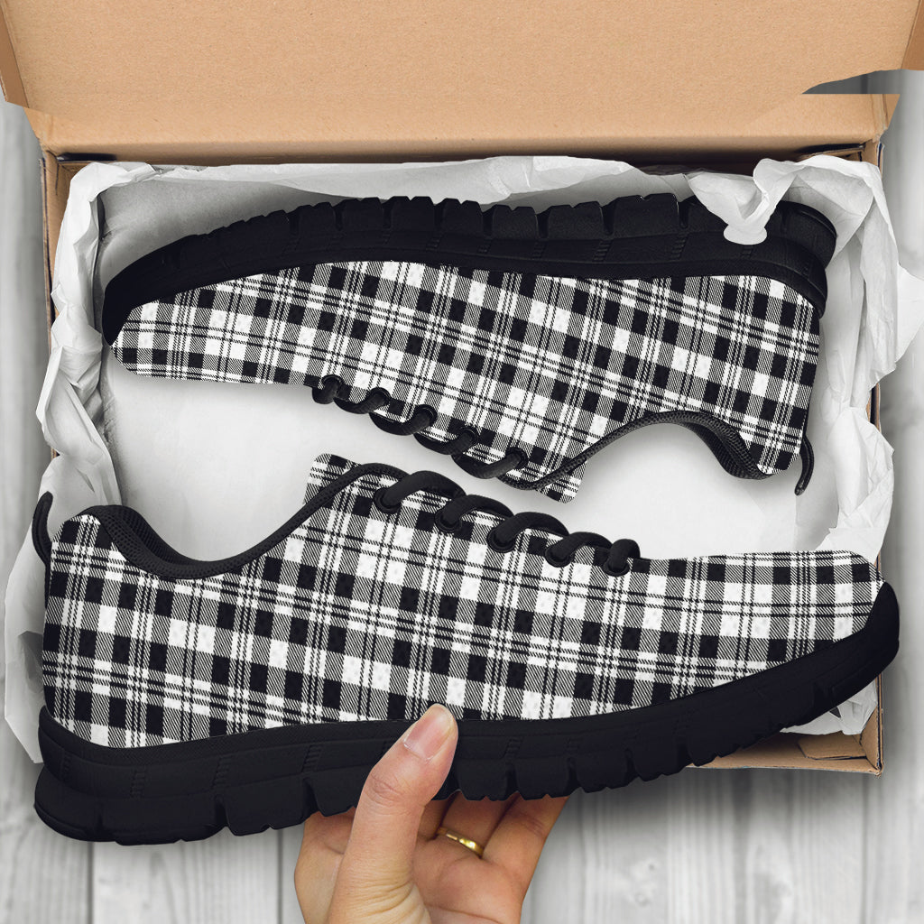 Scott Black White Tartan Sneakers - Tartan Vibes Clothing